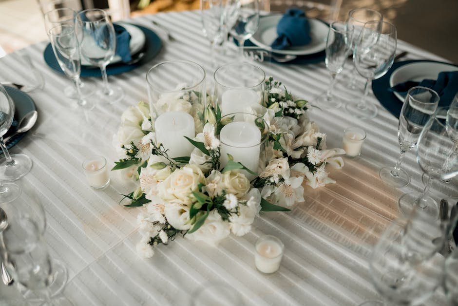 Wedding table floral centerpiece